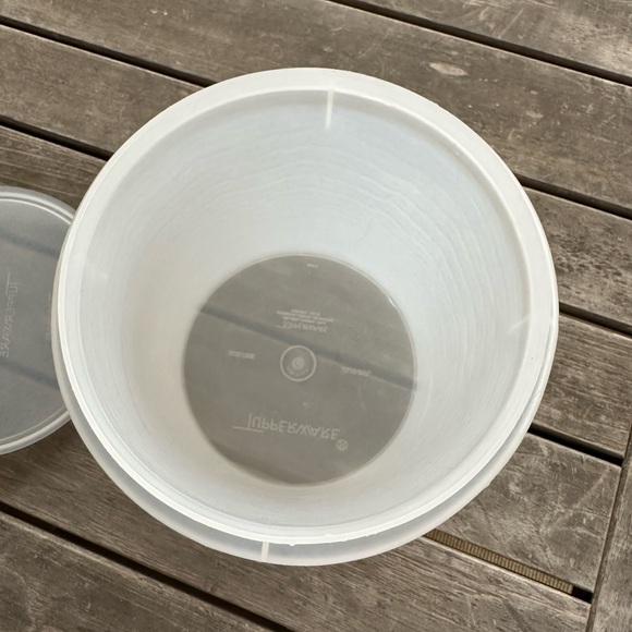 Tupperware Translucent White Round Container - Picture 4 of 4
